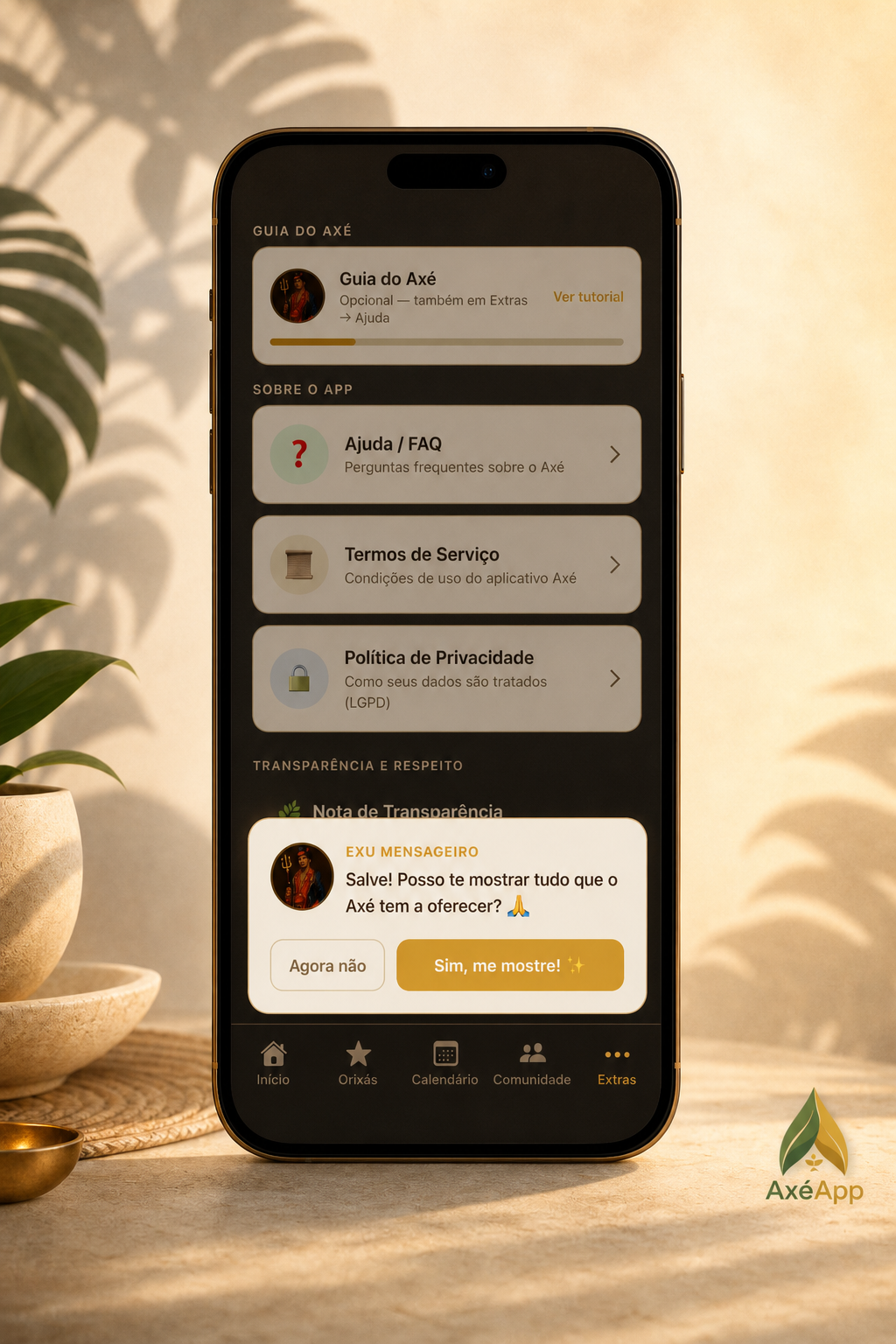 AxéApp — Guia Exu no celular
